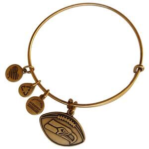 Alex & Ani Seattle Seahawks NFL Charm Bracelet Bangle Football 12th Man Gift